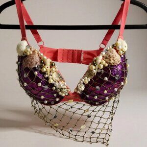 Handmade Mermaid-Style Bra – One-of-a-Kind Costume Piece Perfect for Halloween